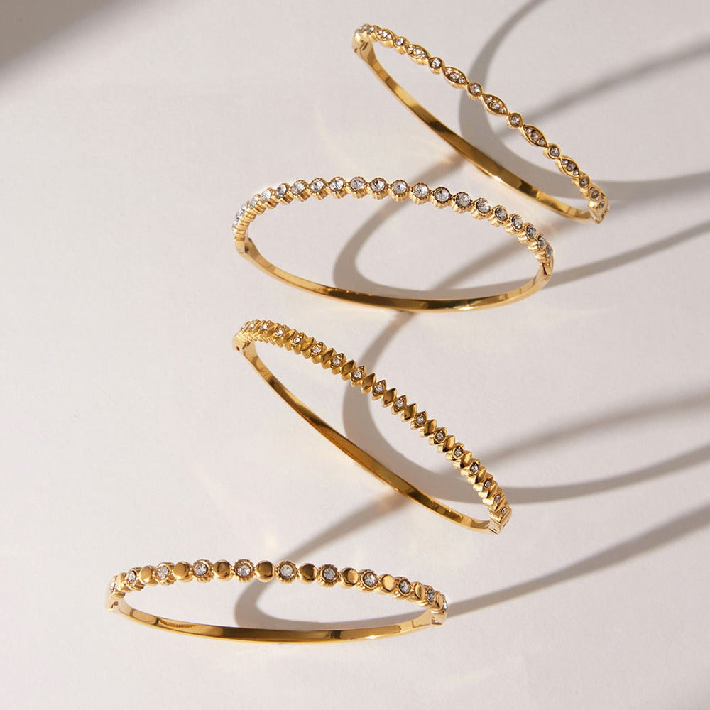 Zircon Stacking Bangle Collection
