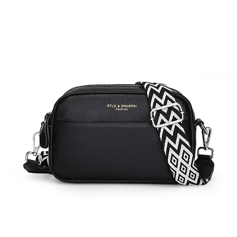 Shoulder Messenger Bag Top Layer Cowhide Small Rectangular Bag