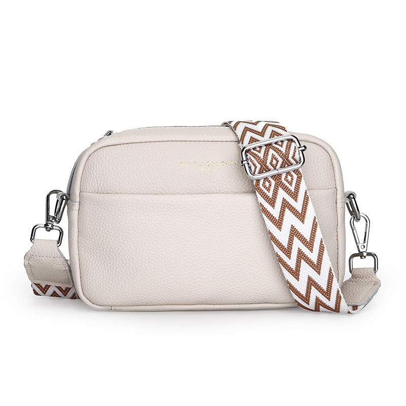 Shoulder Messenger Bag Top Layer Cowhide Small Rectangular Bag