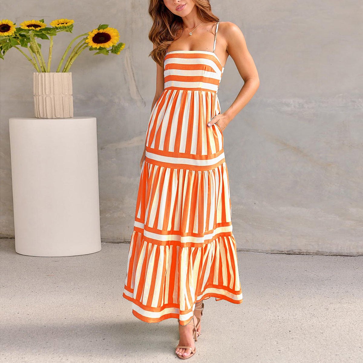 Summer Sleeveless Dress  Evening Party Outfit For Women