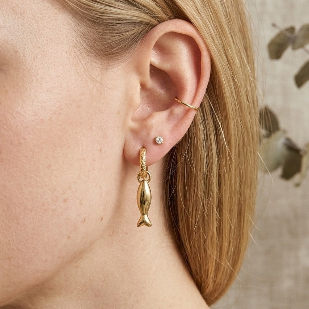 Fish Hoop Earrings